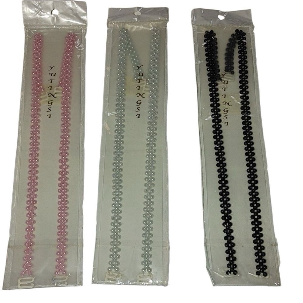 *NEW*   SET OF 3 FAUX PEARL BRA EXTENDERS